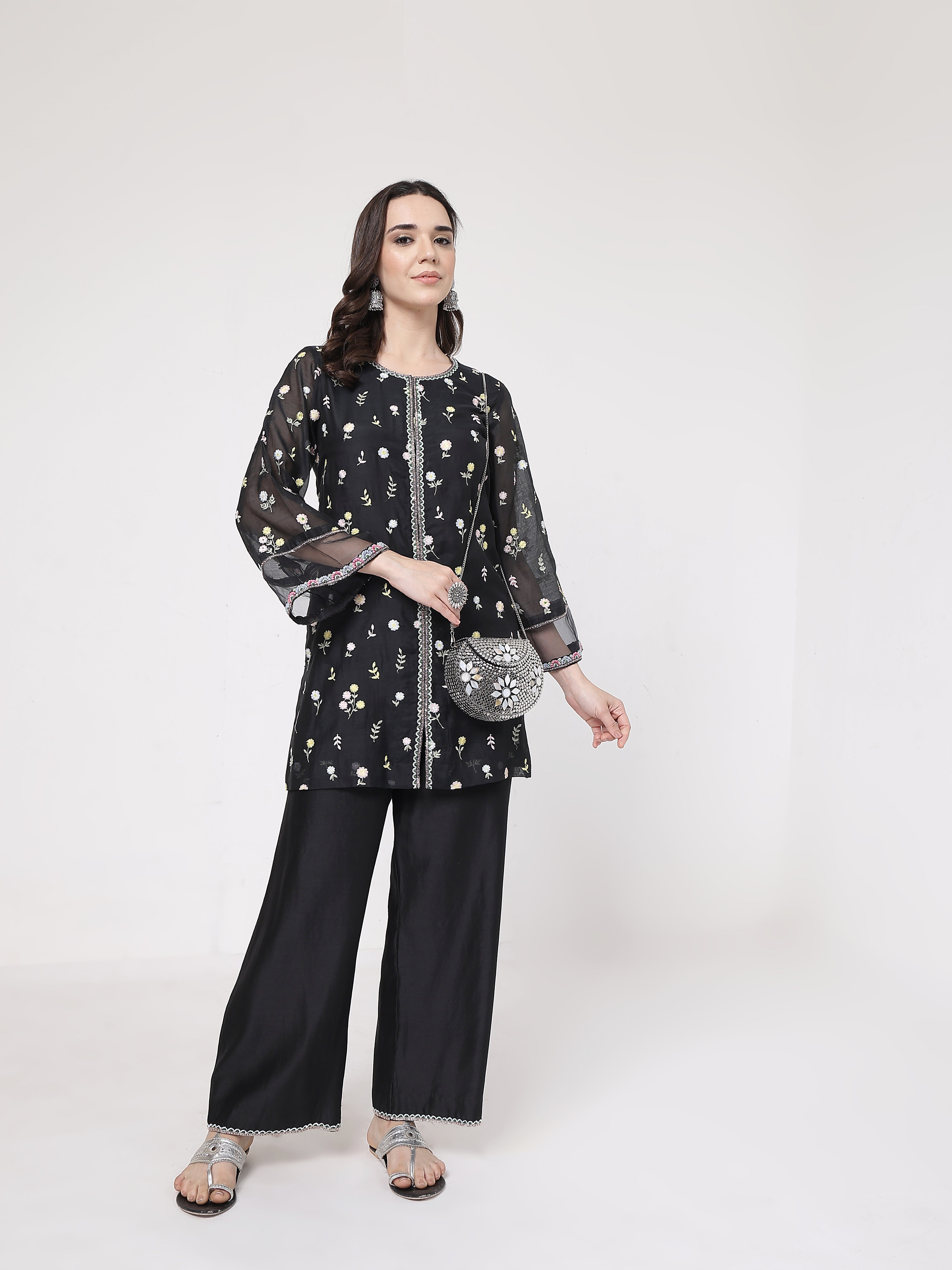 ShopKapaas Opal Embroidered Suit Set - Without Dupatta