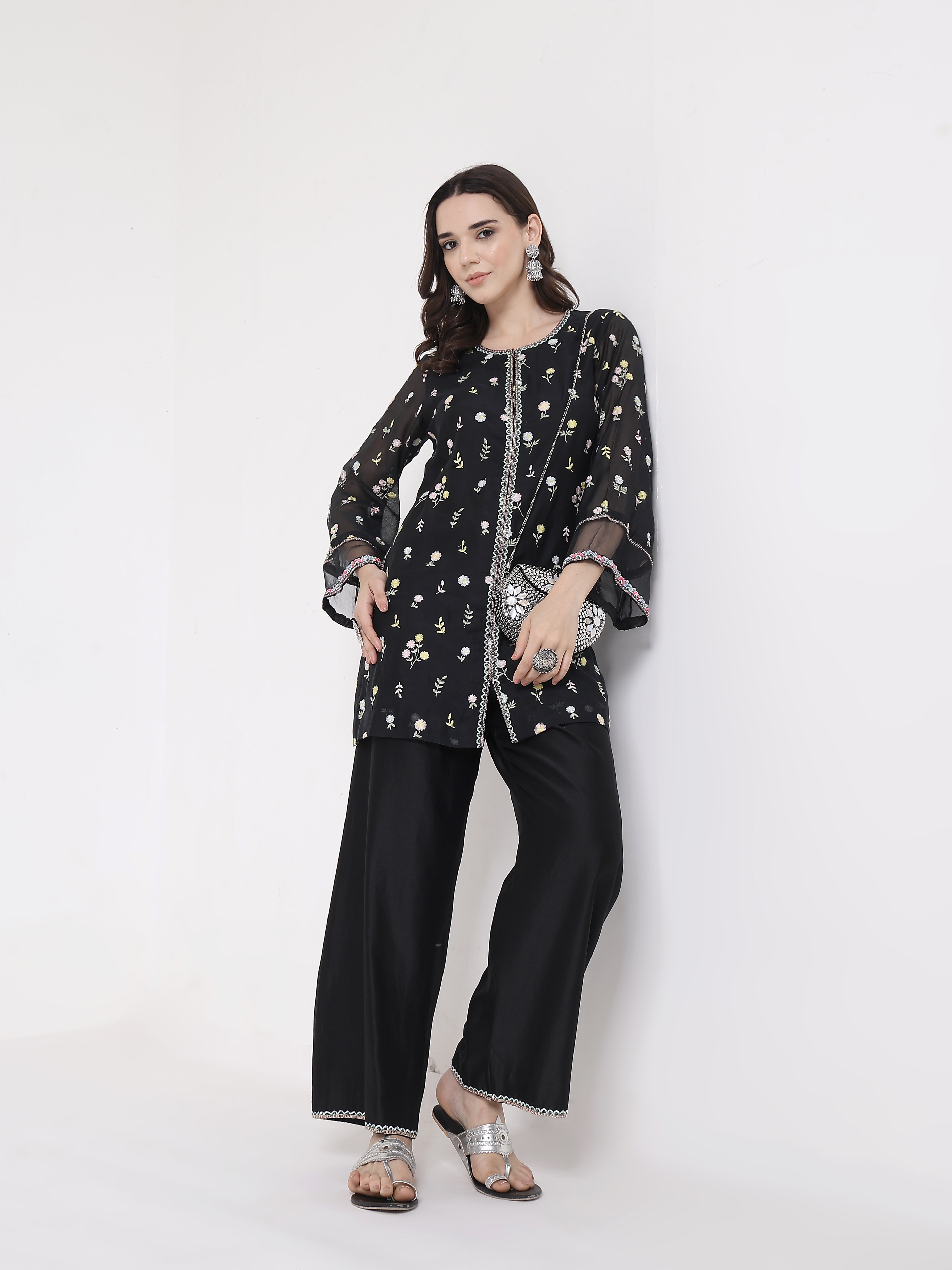 ShopKapaas Opal Embroidered Suit Set - Without Dupatta