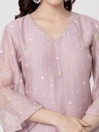 ShopKapaas Kamal V Neck Set - Without Dupatta