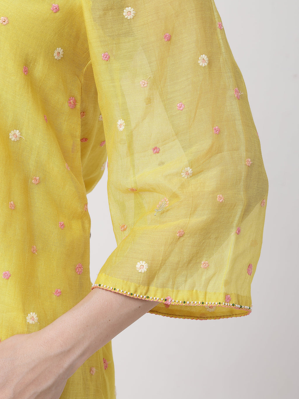 ShopKapaas Kesari Flared Sants Set - Without Dupatta
