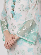 ShopKapaas Mint Green Tassels Kurta Set - With Dupatta