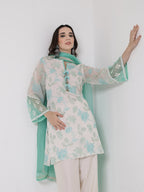 ShopKapaas Mint Green Tassels Kurta Set - Without Dupatta