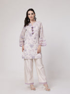 ShopKapaas Lilac Tassels Kurta Set - With Dupatta