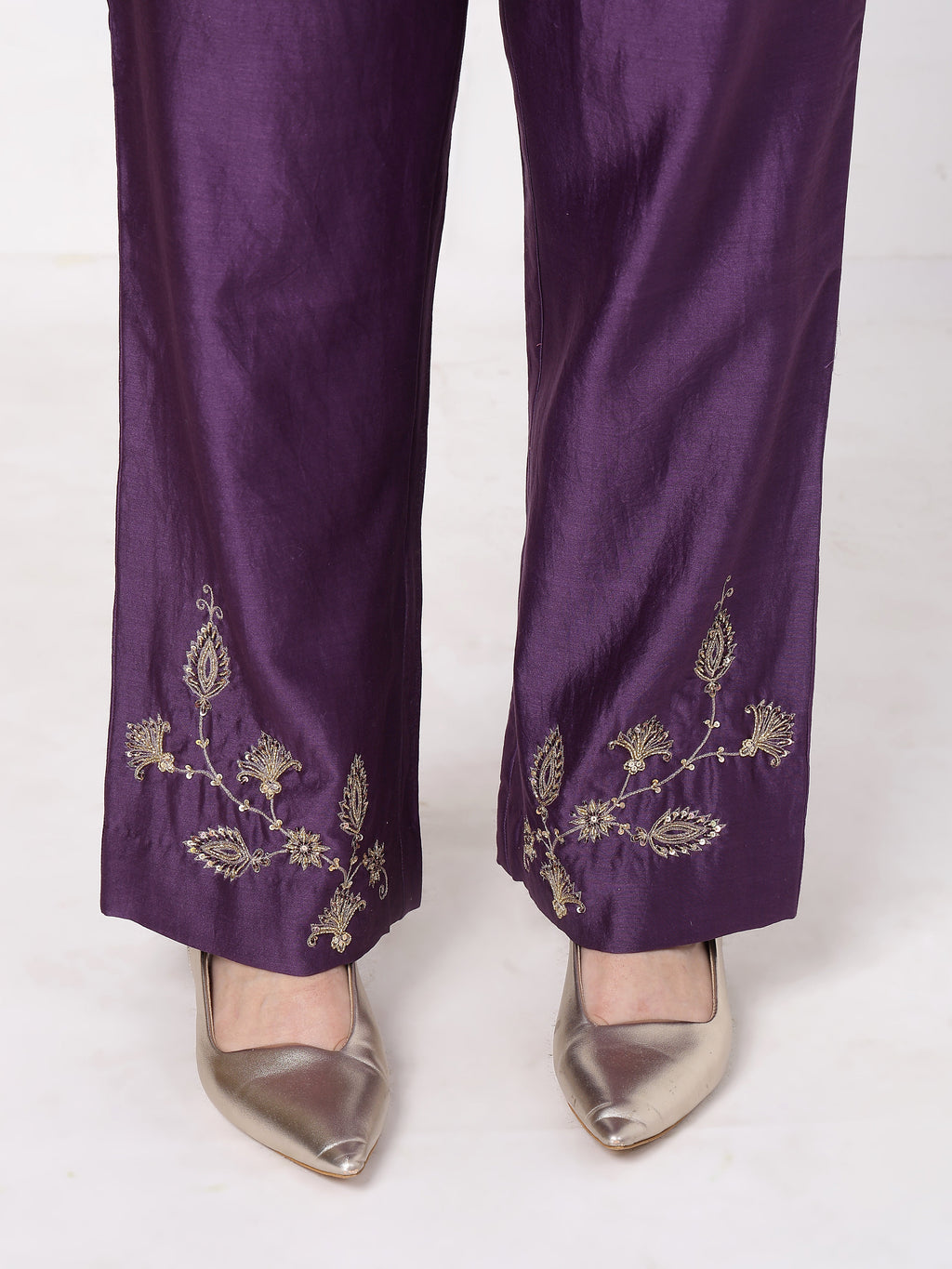 ShopKapaas Violet A-line Set - Without Dupatta