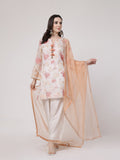 ShopKapaas Peach Tassels Kurta Set - With Dupatta