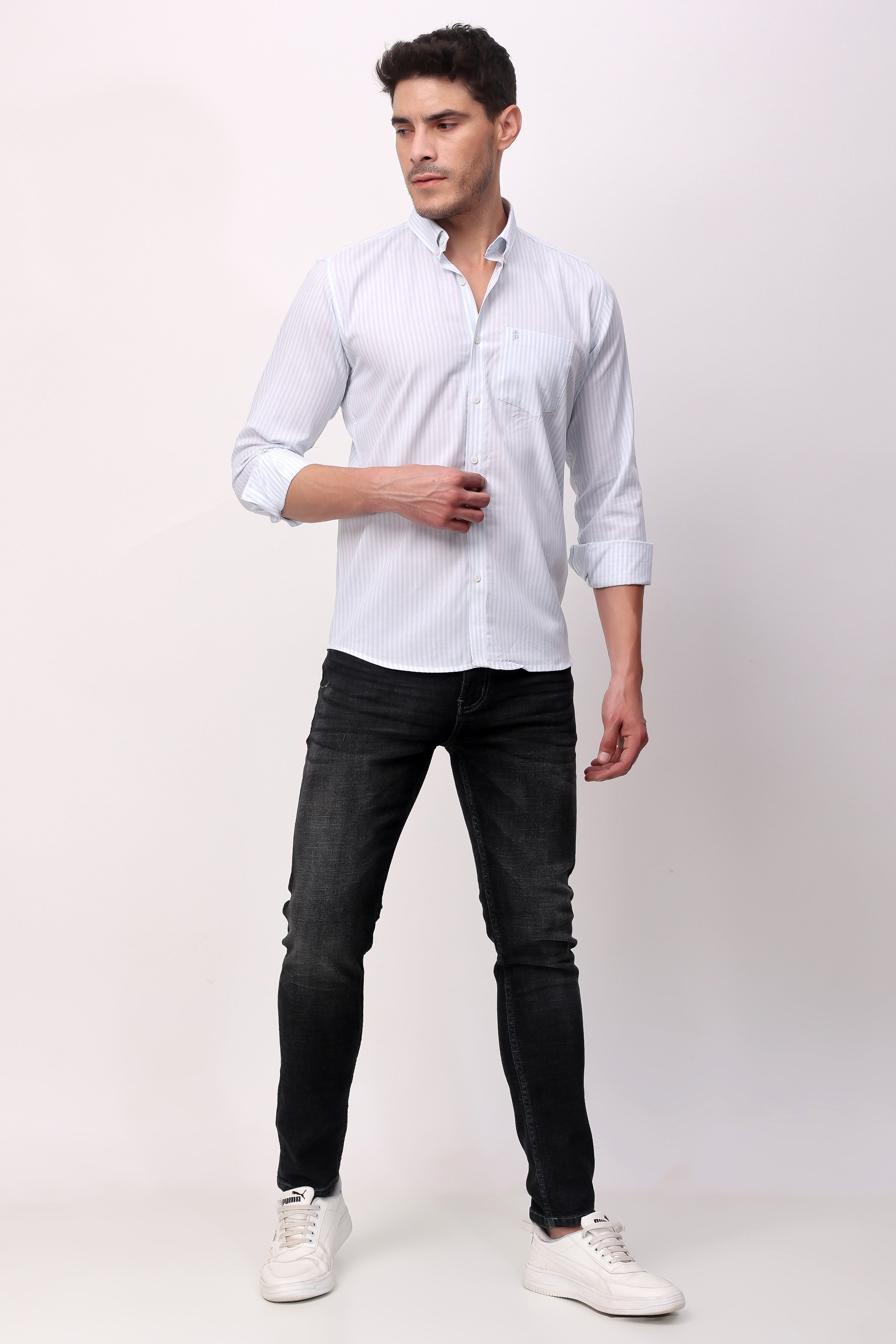 Stylox Full Sleeve Solid Casual Shirt For Men's