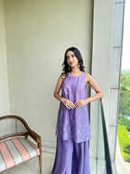 ShopKapaas Lilac Sharara Set - Without Dupatta