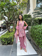 ShopKapaas Mauve Crushed Salwar Set - Without Dupatta