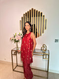 ShopKapaas Maroon A-line Set - Without Dupatta