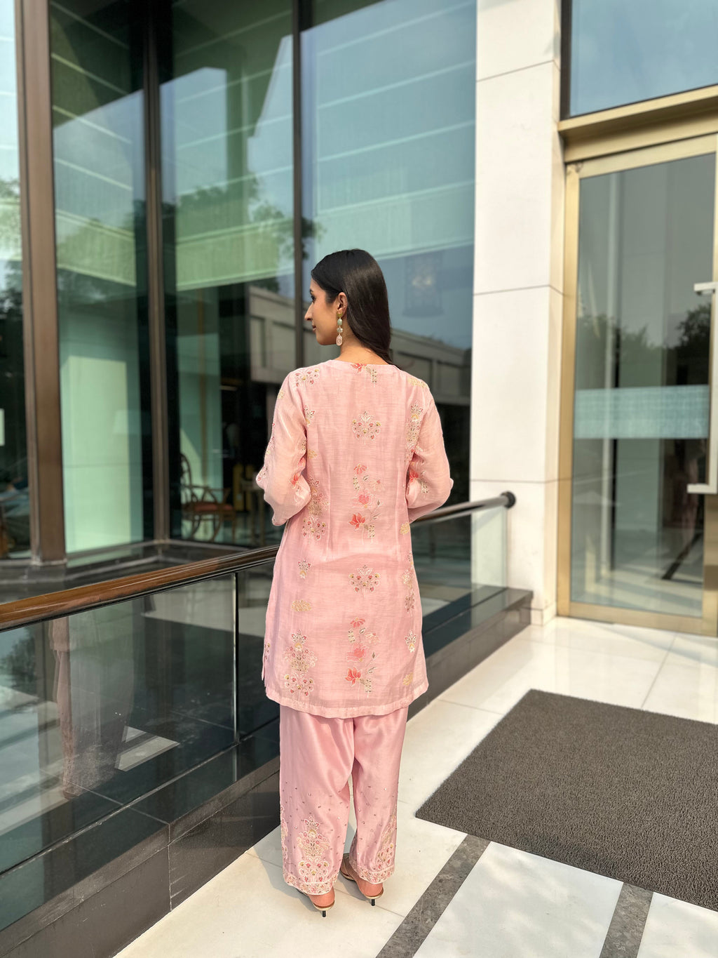ShopKapaas Pearl Pink Suit Set - Without Dupatta