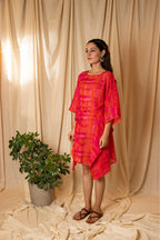 ShopKapaas Gerua Chiffon Kaftan Dress - With Cotton Lining Slip