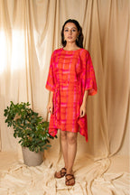 ShopKapaas Gerua Chiffon Kaftan Dress - With Cotton Lining Slip