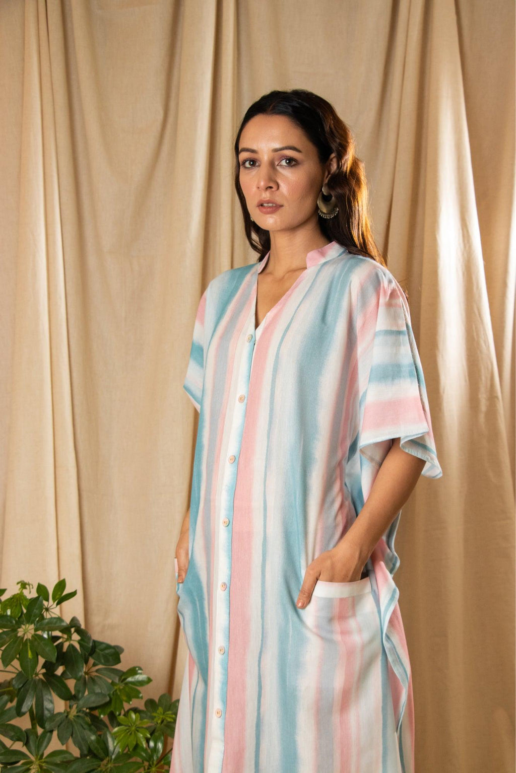 ShopKapaas Sky Line Tie and Dye Kaftan
