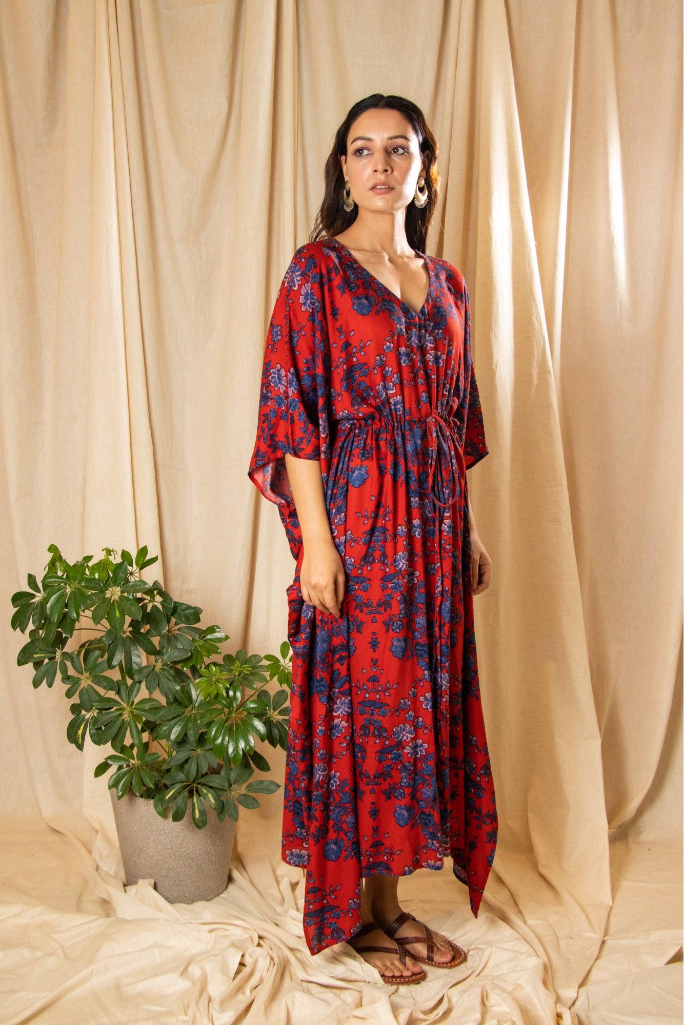 ShopKapaas Rubia Floral Kaftan
