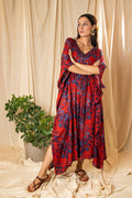 ShopKapaas Rubia Floral Kaftan - With Cotton Lining Slip