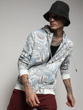 Campus Sutra Contrast Fluid Zip Front Hoodie