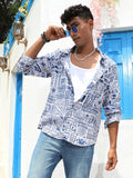 Campus Sutra Contrast Aztec Shirt
