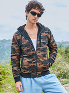 Campus Sutra Camouflage Hoodie With Insert Pocket