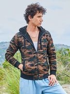 Campus Sutra Camouflage Hoodie With Insert Pocket