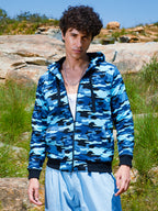 Campus Sutra Camouflage Hoodie With Insert Pocket