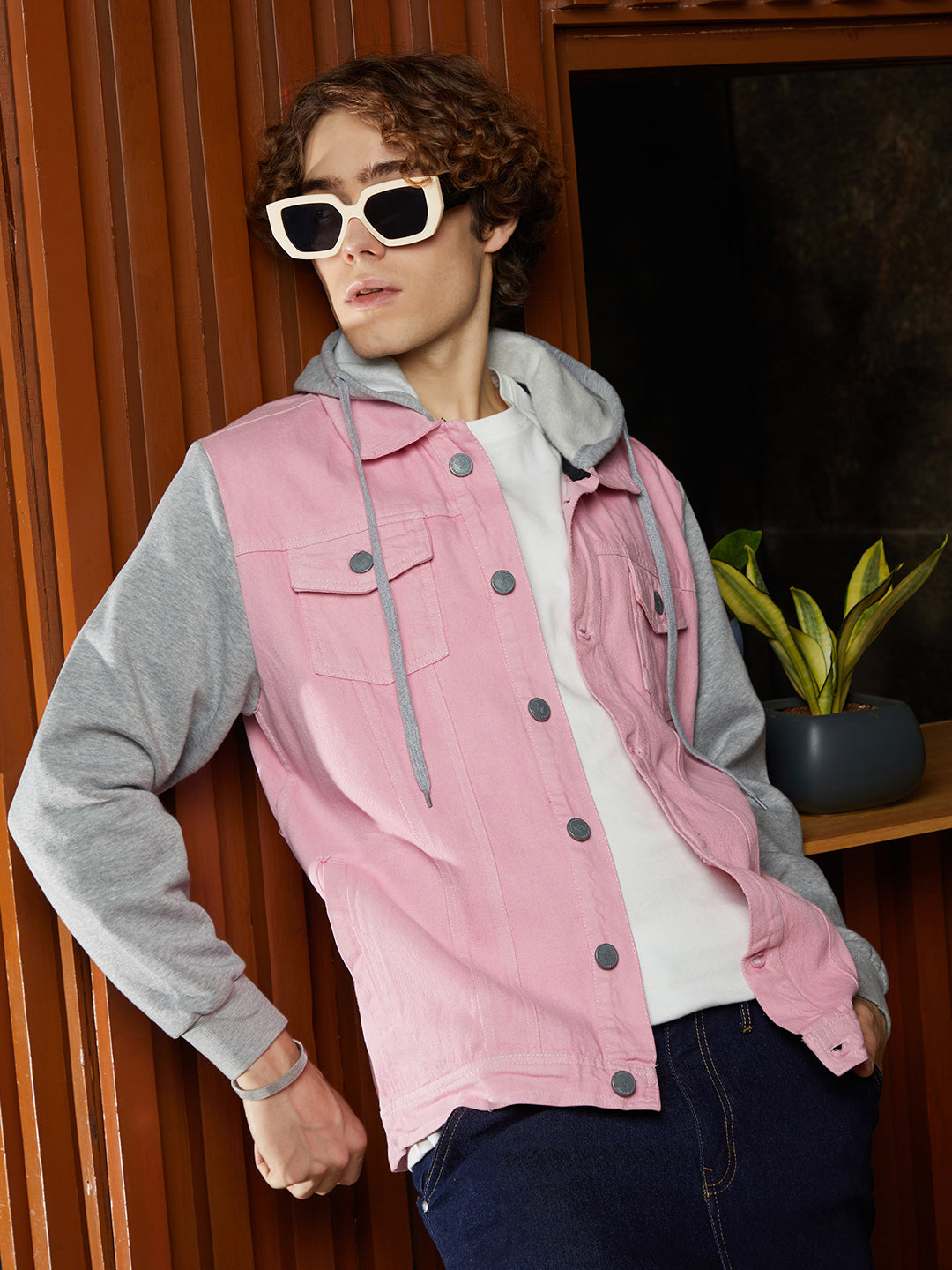 Campus Sutra Block Denim Jacket
