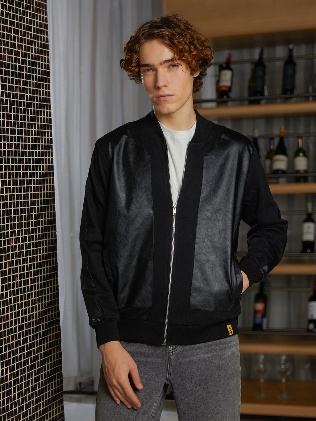 Campus Sutra Self-Patch Bomber Jacket