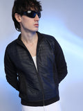 Campus Sutra Zip-Front Jacket With Quilted Detail