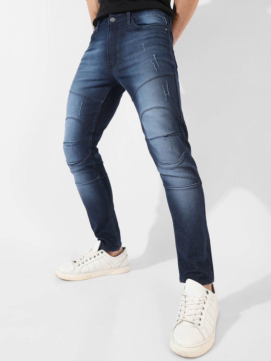 Campus Sutra Dark-Washed Denim Jeans