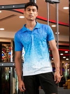 Campus Sutra Ombre Polo Activewear T-Shirt