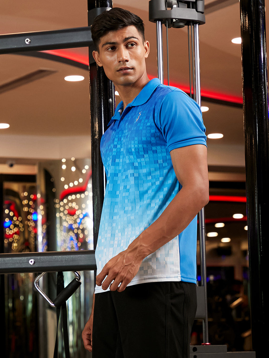Campus Sutra Ombre Polo Activewear T-Shirt