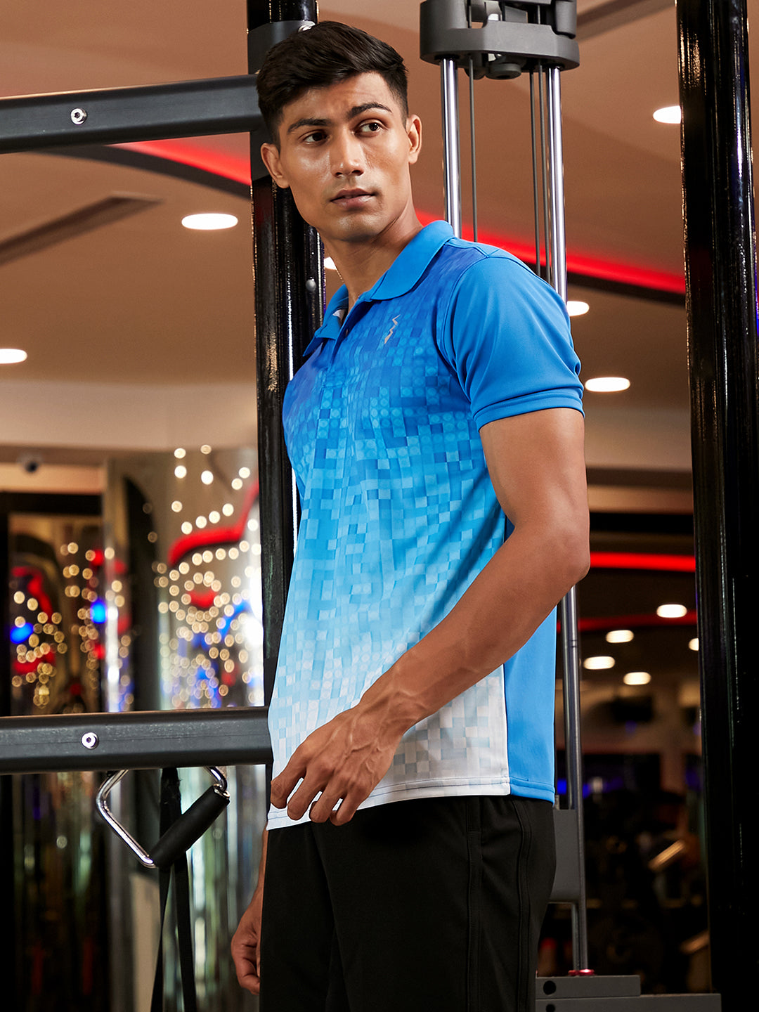 Campus Sutra Ombre Polo Activewear T-Shirt