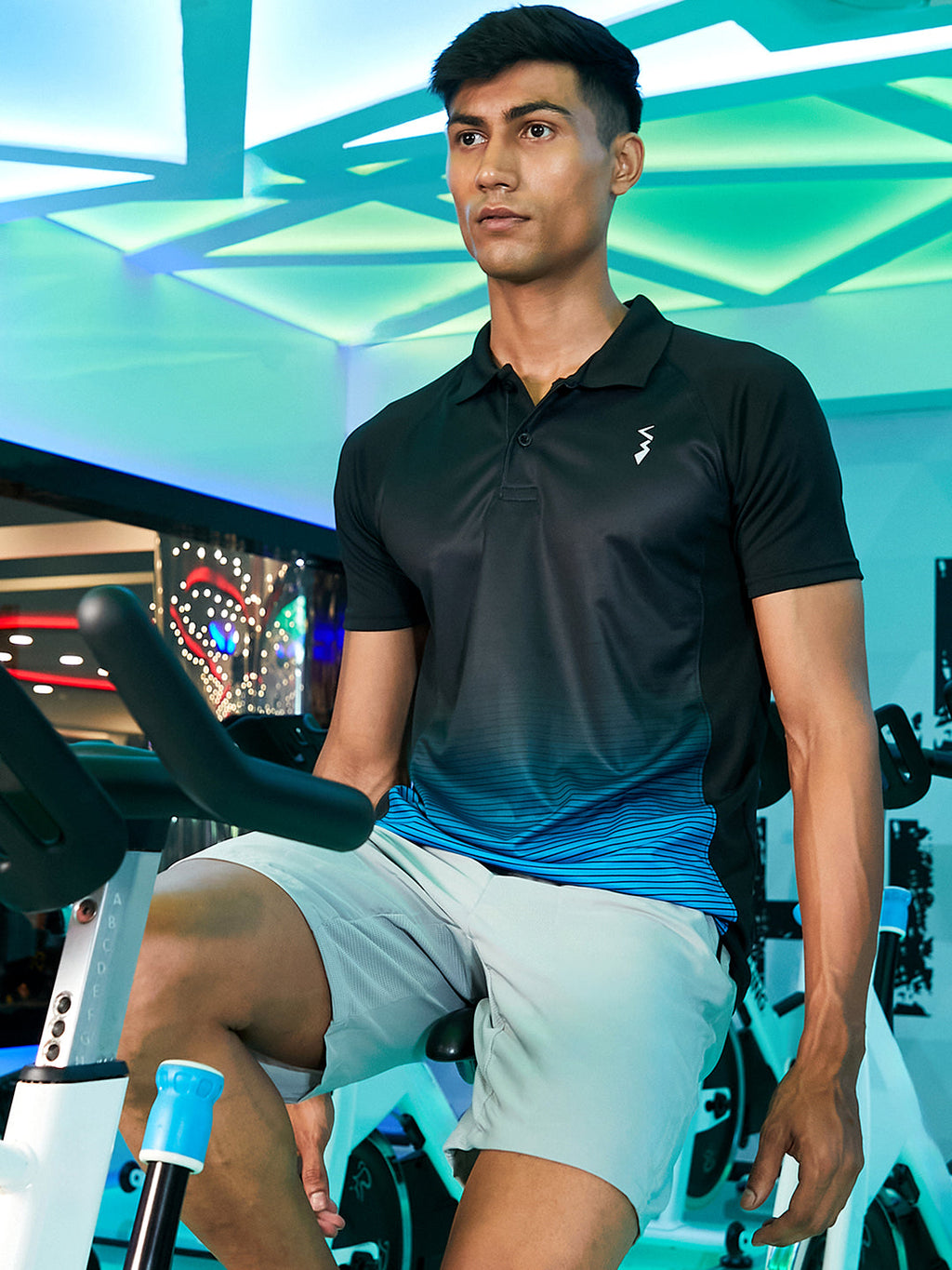 Campus Sutra Ombre Polo Activewear T-Shirt