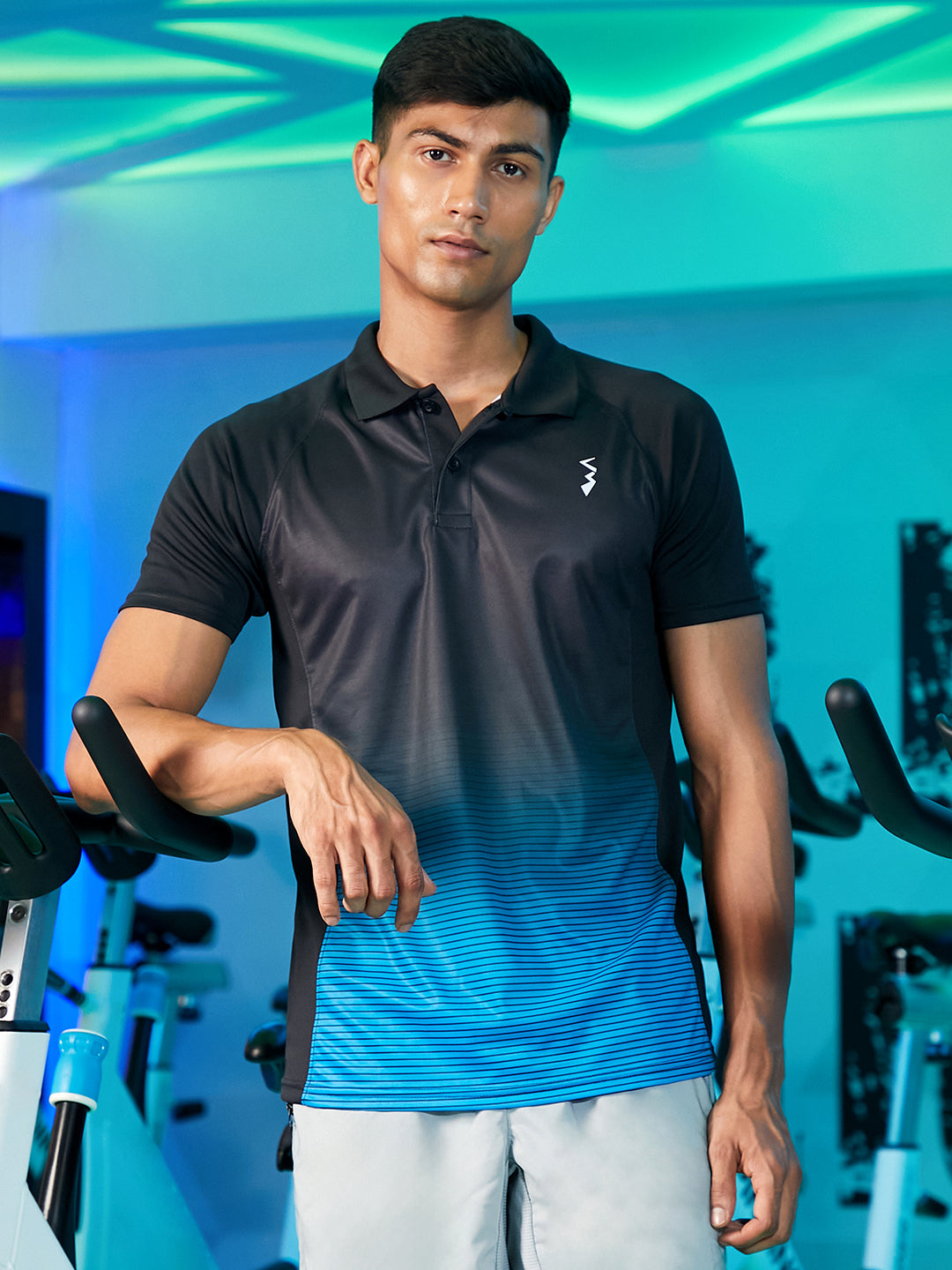 Campus Sutra Ombre Polo Activewear T-Shirt