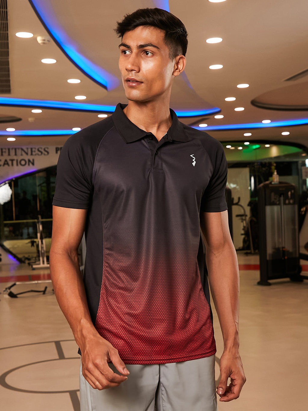 Campus Sutra Ombre Polo Activewear T-Shirt