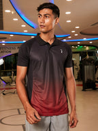 Campus Sutra Ombre Polo Activewear T-Shirt