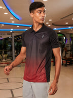 Campus Sutra Ombre Polo Activewear T-Shirt