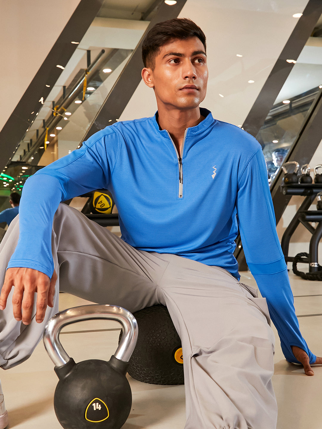 Campus Sutra Solid Activewear T-Shirt