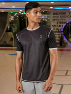 Campus Sutra Geometric Activewear T-Shirt