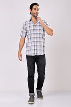 Stylox Men's Regular Fit Half Sleeve Casual Check Shirt