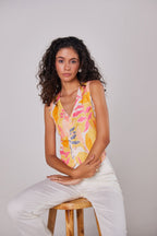 ShopKapaas Sunrise printed tailored vest