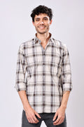 Stylox Regular Fit Full Sleeve Check Casual Shirt For Men's