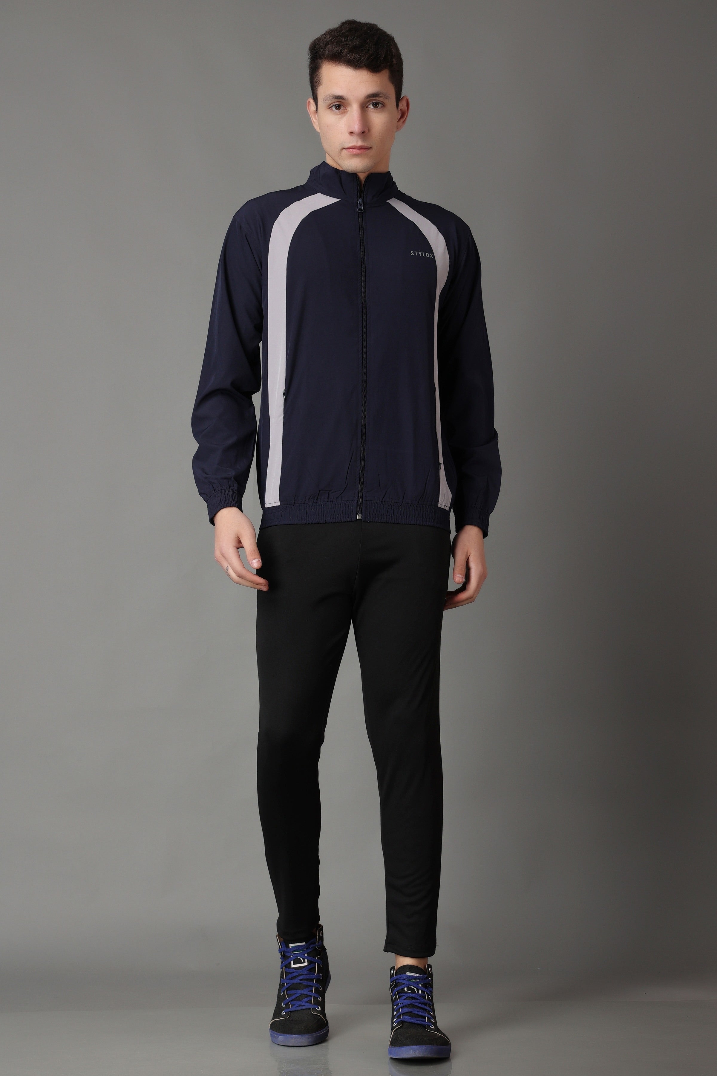 Stylox Regular Fit Men's Full Sleeve Solid Jacket with Zip Closure
