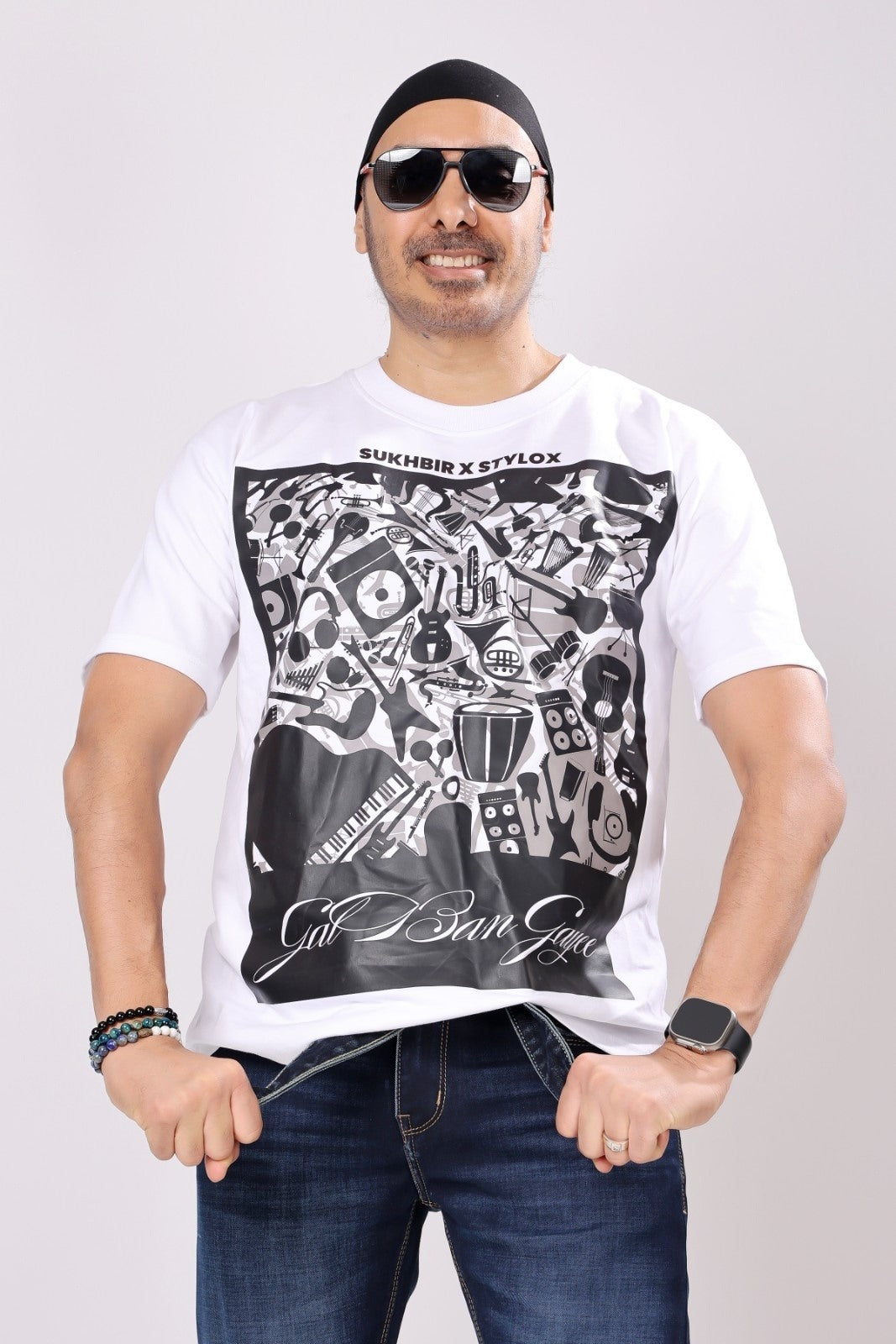 Stylox Men's Round Neck Half Sleeve Printed Casual T-Shirt