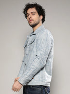 Campus Sutra Heavily Washed Denim Jacket