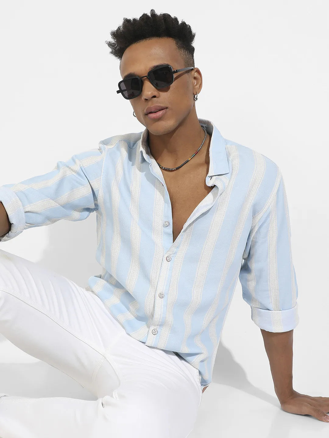 Campus Sutra Shadow Striped Shirt