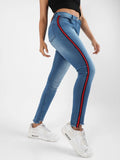 Side-Striped Denim Jeans