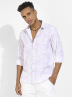 Campus Sutra Pastel Foliage Shirt