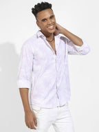 Campus Sutra Pastel Foliage Shirt