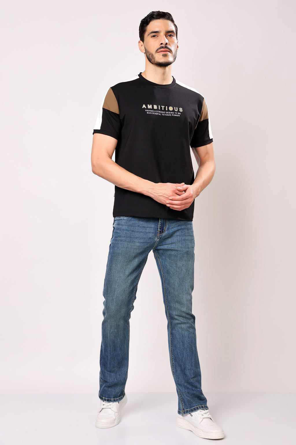 Stylox Men's Round Neck Half Sleeve Printed Casual T-Shirt