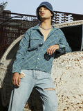Campus Sutra Criss-Cross Denim Jacket